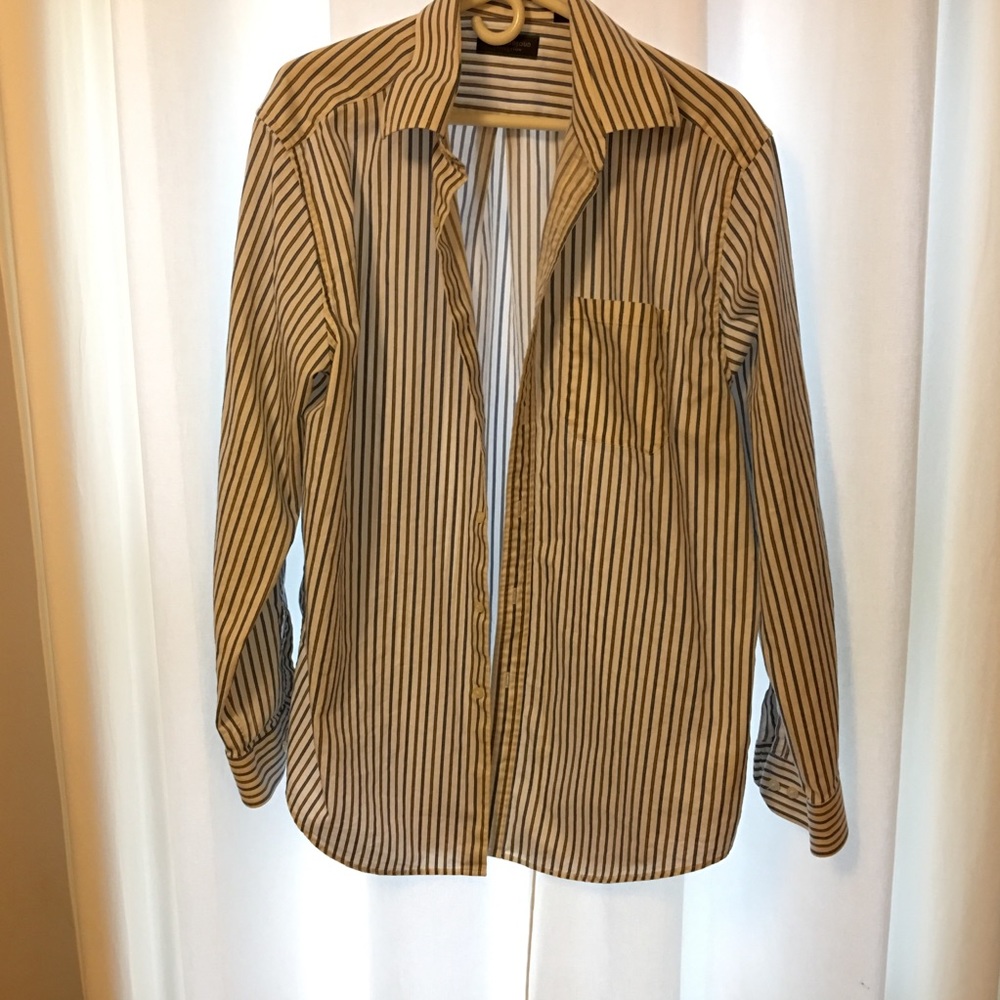 JOSEPH ABBOUD Men’s dress shirt Multi Stripe Large